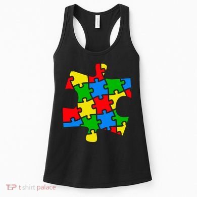 Autism Awareness Puzzle Piece Women's Tank Top