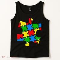 Autism Awareness Puzzle Piece Tank Top thumb 2