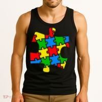 Autism Awareness Puzzle Piece Tank Top thumb 3