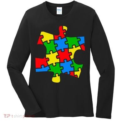 Autism Awareness Puzzle Piece Women's Long Sleeve Shirt