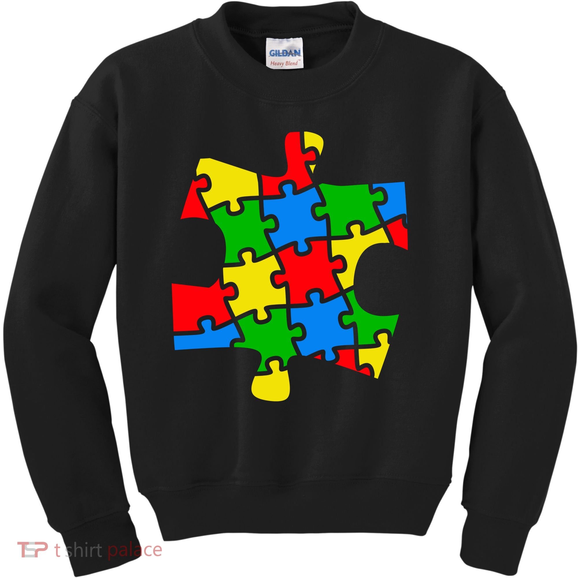 Autism Awareness Puzzle Piece Kids Sweatshirt