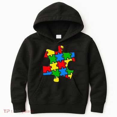 Autism Awareness Puzzle Piece Kids Hoodie