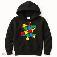 Autism Awareness Puzzle Piece Kids Hoodie thumb 0