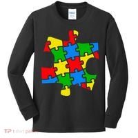 Autism Awareness Puzzle Piece Kids Long Sleeve Shirt thumb 0