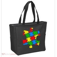 Autism Awareness Puzzle Piece Tote Bag thumb 2