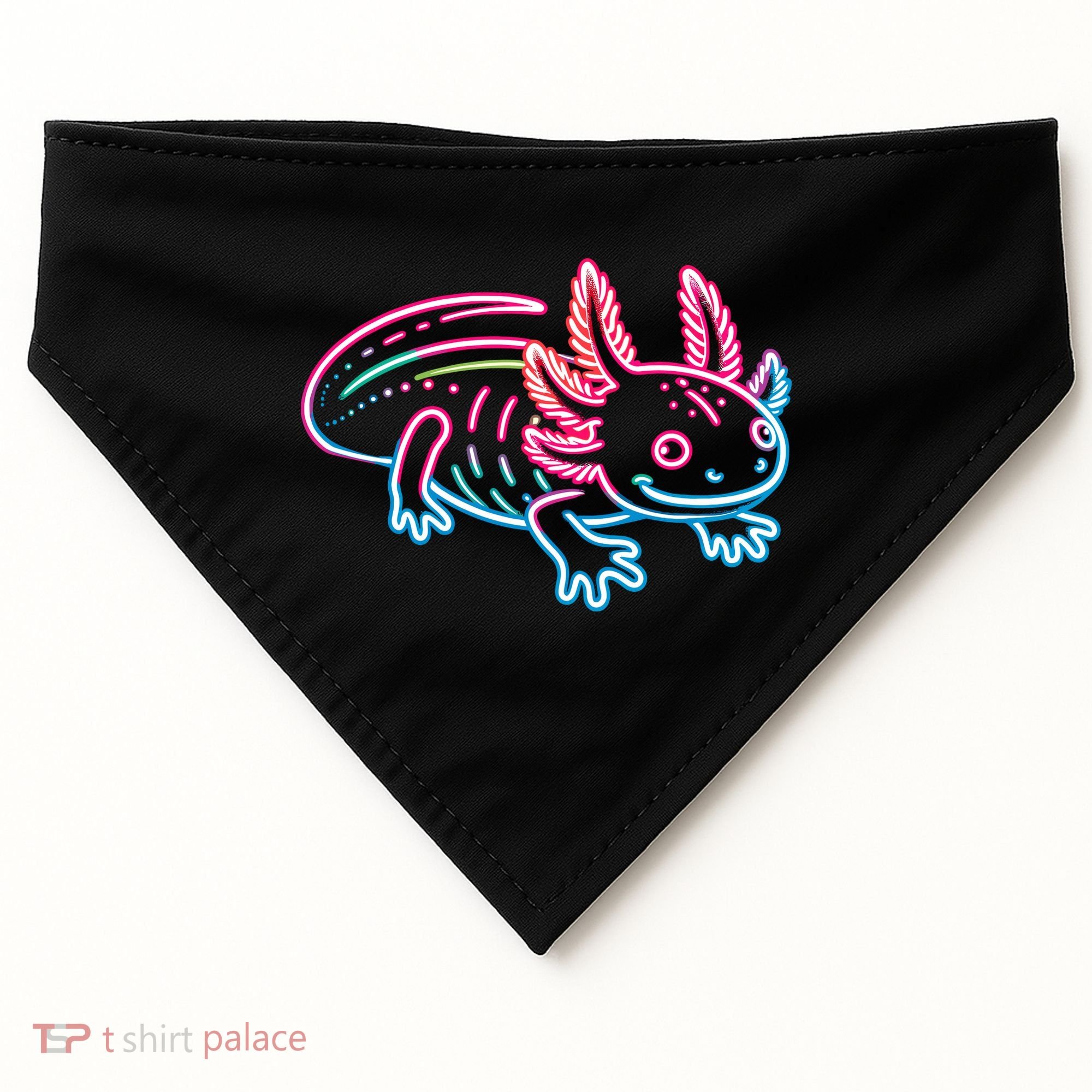Axolotl Animal Pop Art Cute Axolotl Lover USA-Made Doggie Bandana