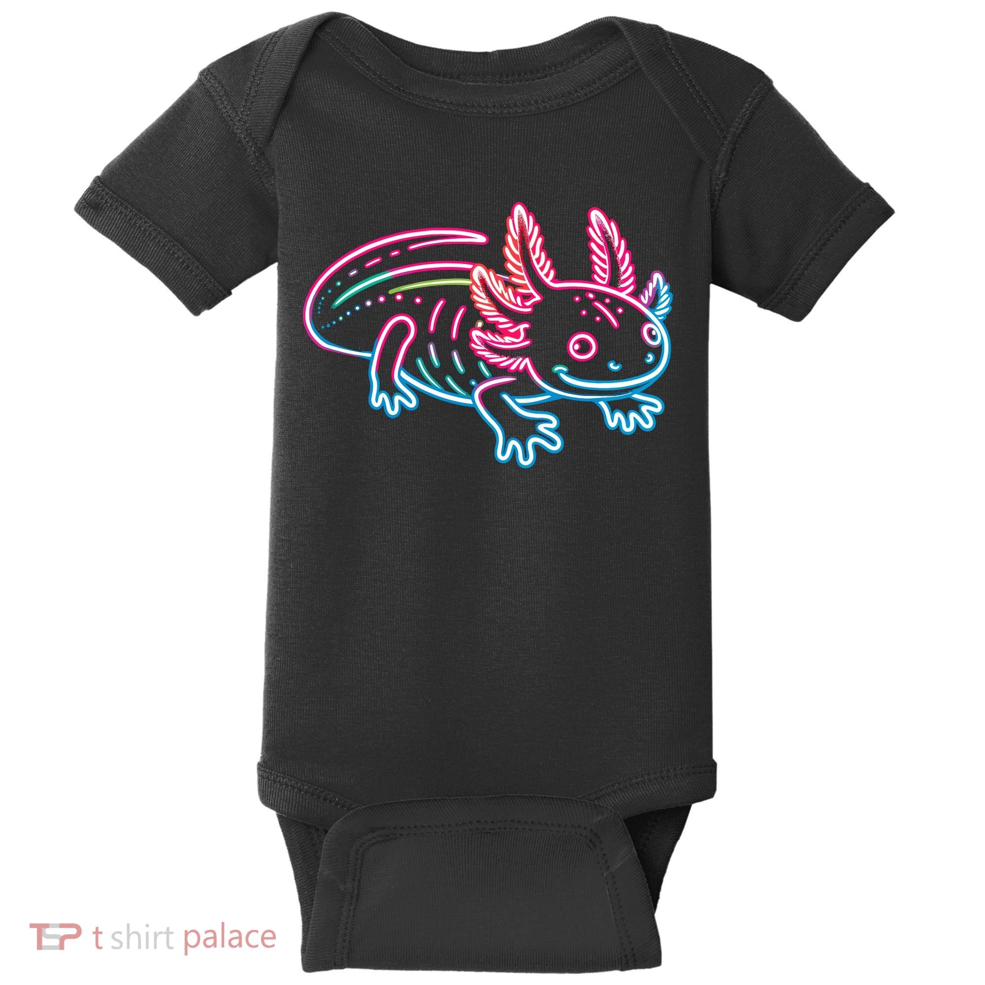 Axolotl Animal Pop Art Cute Axolotl Lover Baby Bodysuit