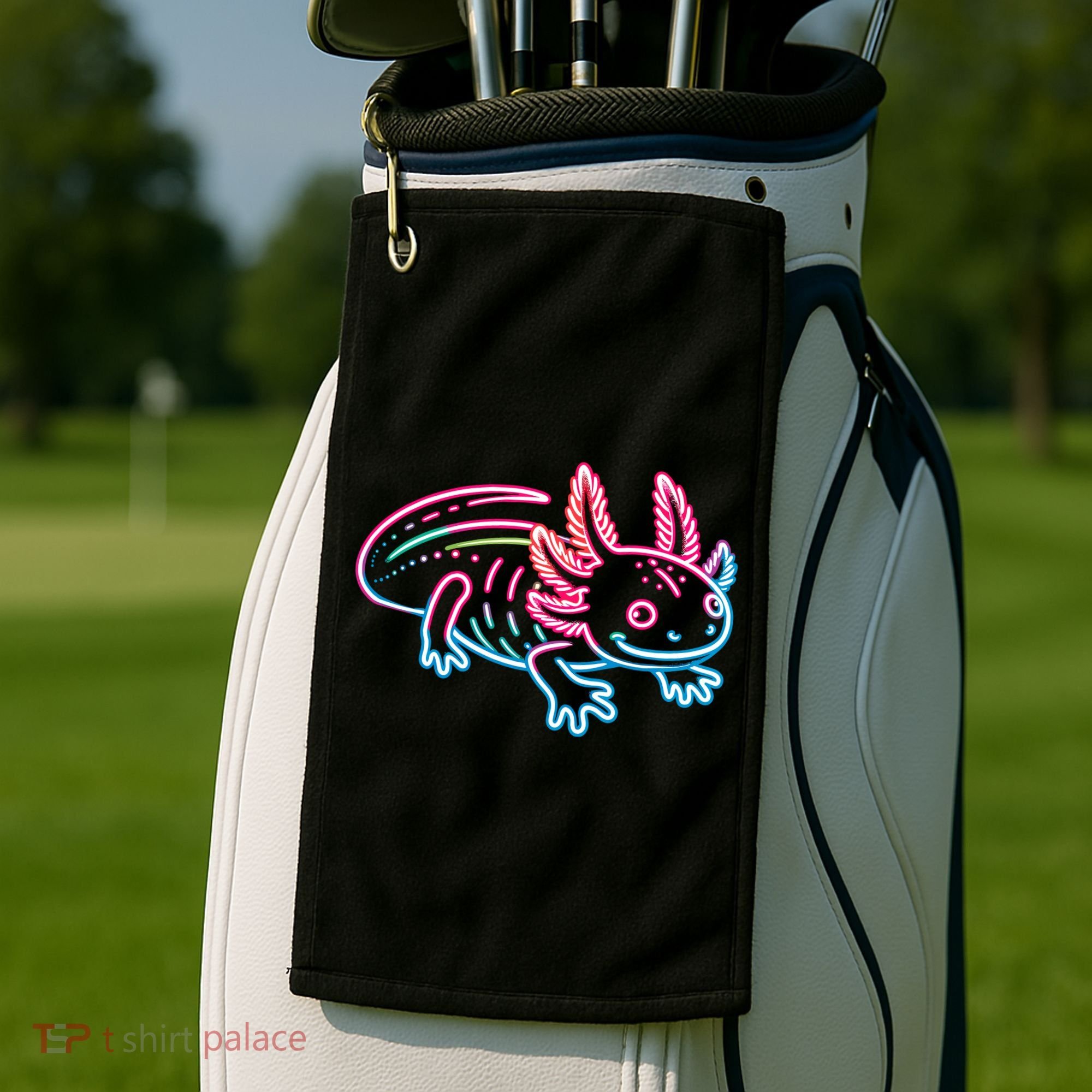 Axolotl Animal Pop Art Cute Axolotl Lover Golf Towel