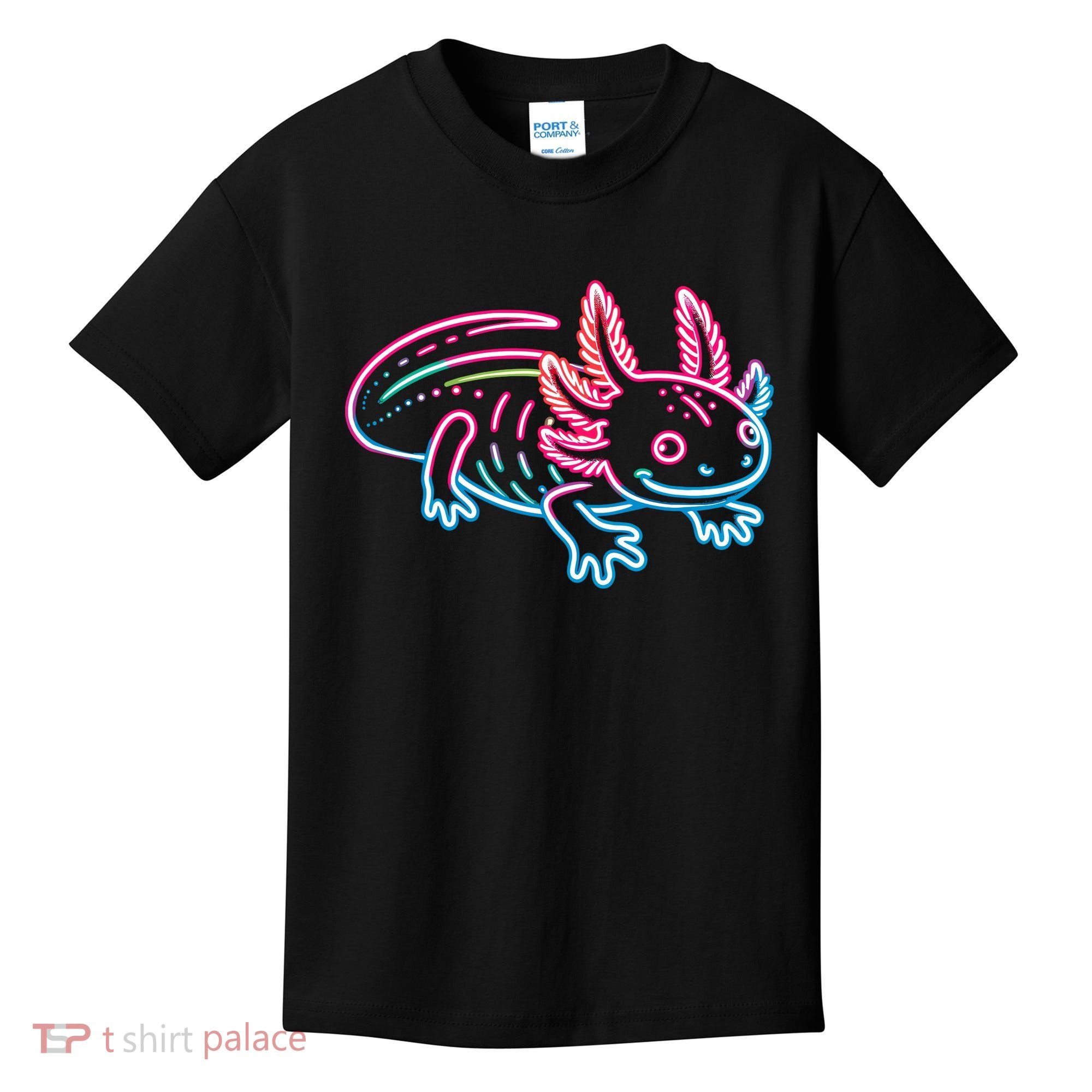Axolotl Animal Pop Art Cute Axolotl Lover Kids T-Shirt