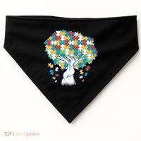 Autism Awareness Puzzle Tree USA-Made Doggie Bandana thumb 0