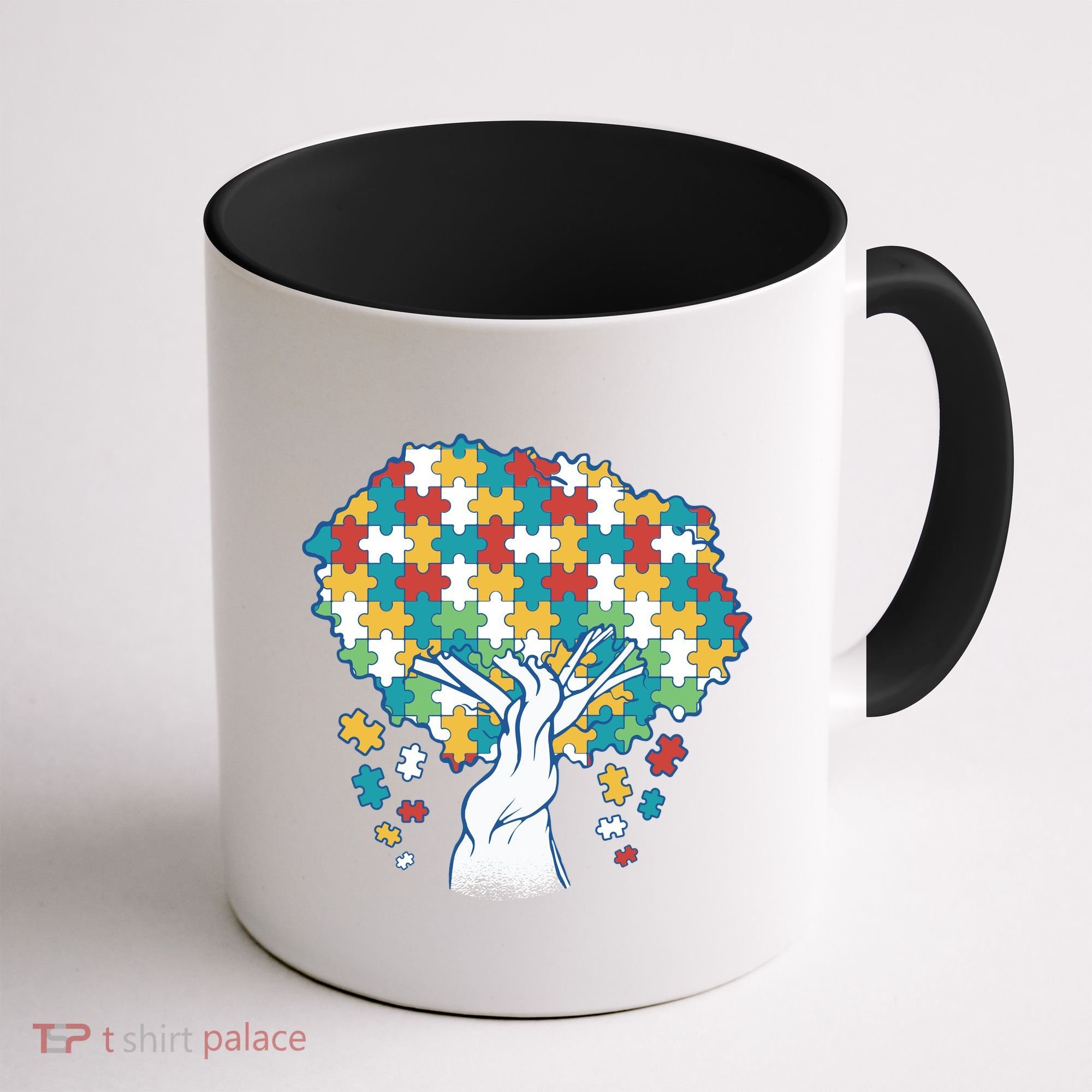 Autism Awareness Puzzle Tree Coffee Mug