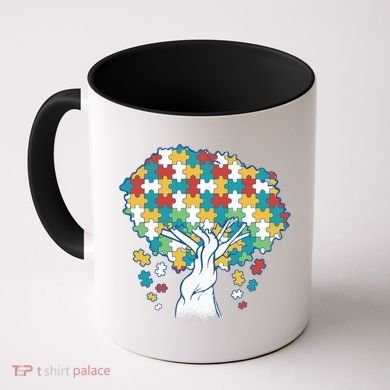 Autism Awareness Puzzle Tree Coffee Mug