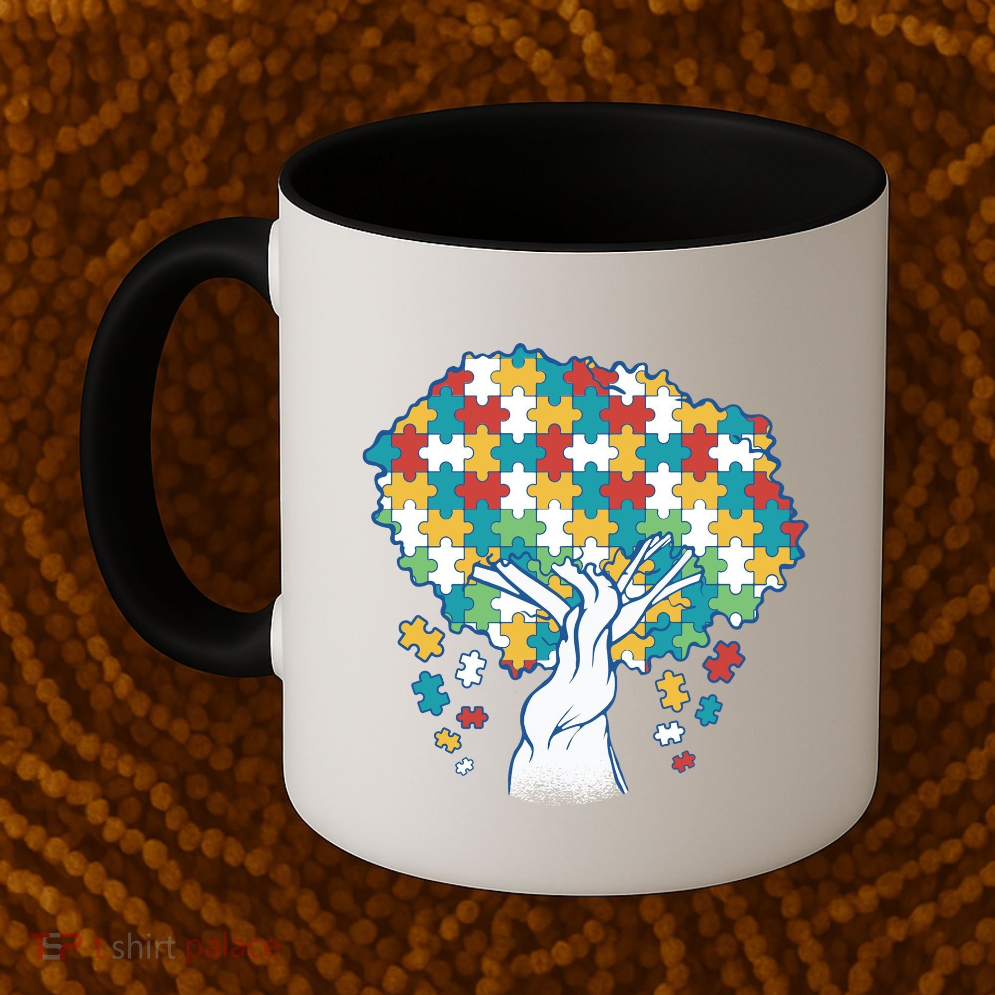 Autism Awareness Puzzle Tree Coffee Mug