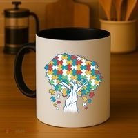 Autism Awareness Puzzle Tree Coffee Mug thumb 4