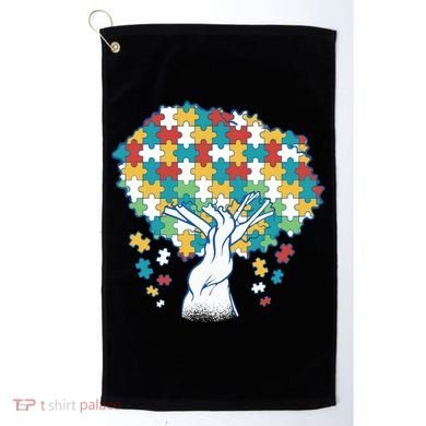 Autism Awareness Puzzle Tree Golf Towel