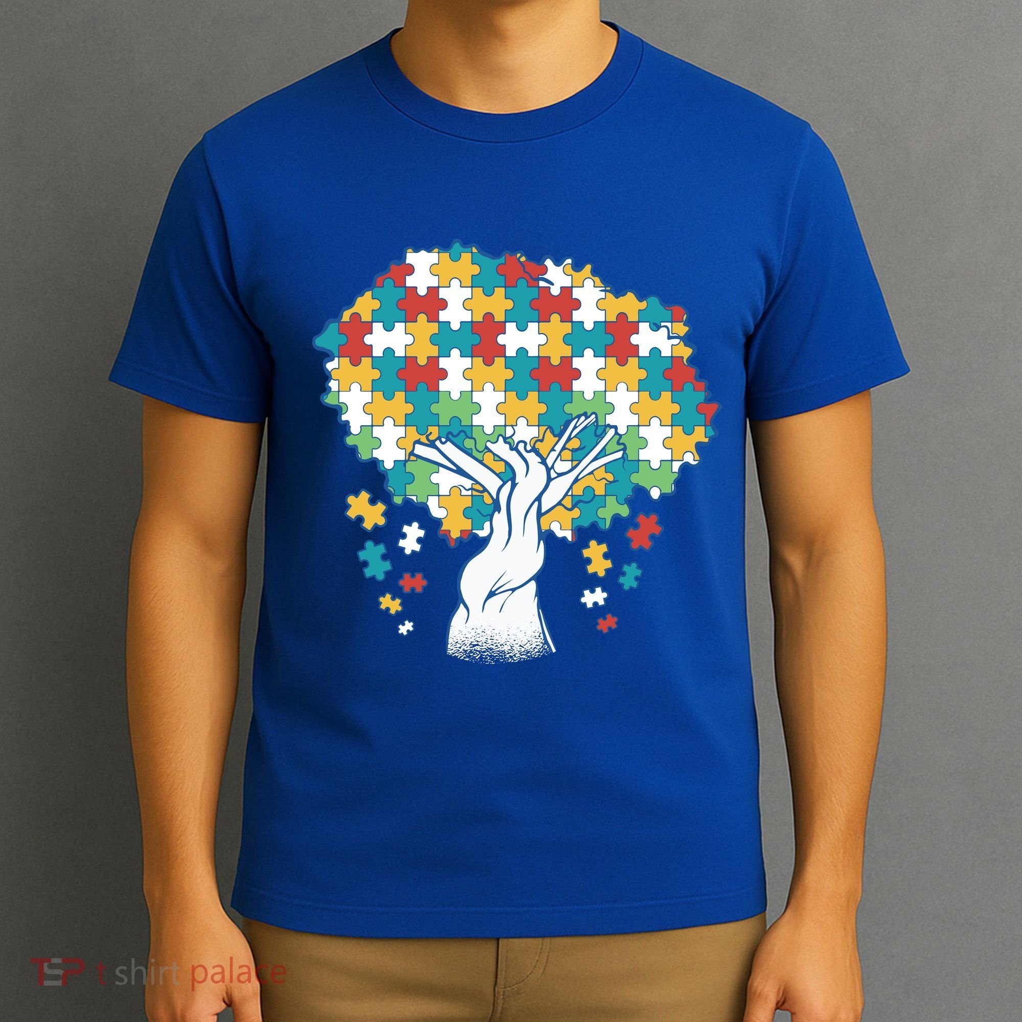 Autism Awareness Puzzle Tree T-Shirt