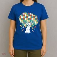 Autism Awareness Puzzle Tree T-Shirt thumb 4