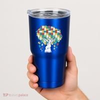 Autism Awareness Puzzle Tree Tumbler thumb 2