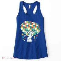Autism Awareness Puzzle Tree Women's Tank Top thumb 0
