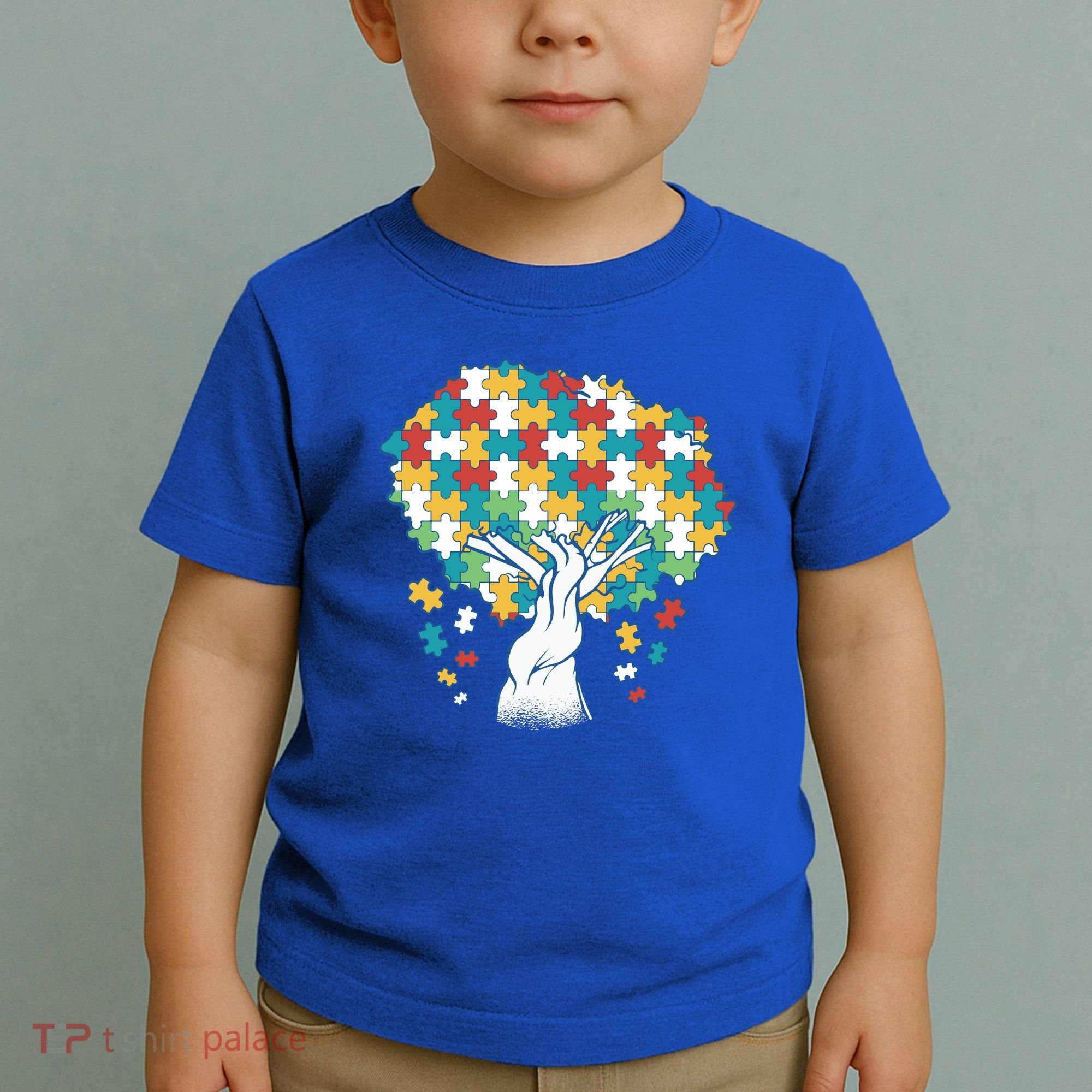 Autism Awareness Puzzle Tree Toddler T-Shirt