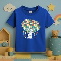 Autism Awareness Puzzle Tree Toddler T-Shirt thumb 3