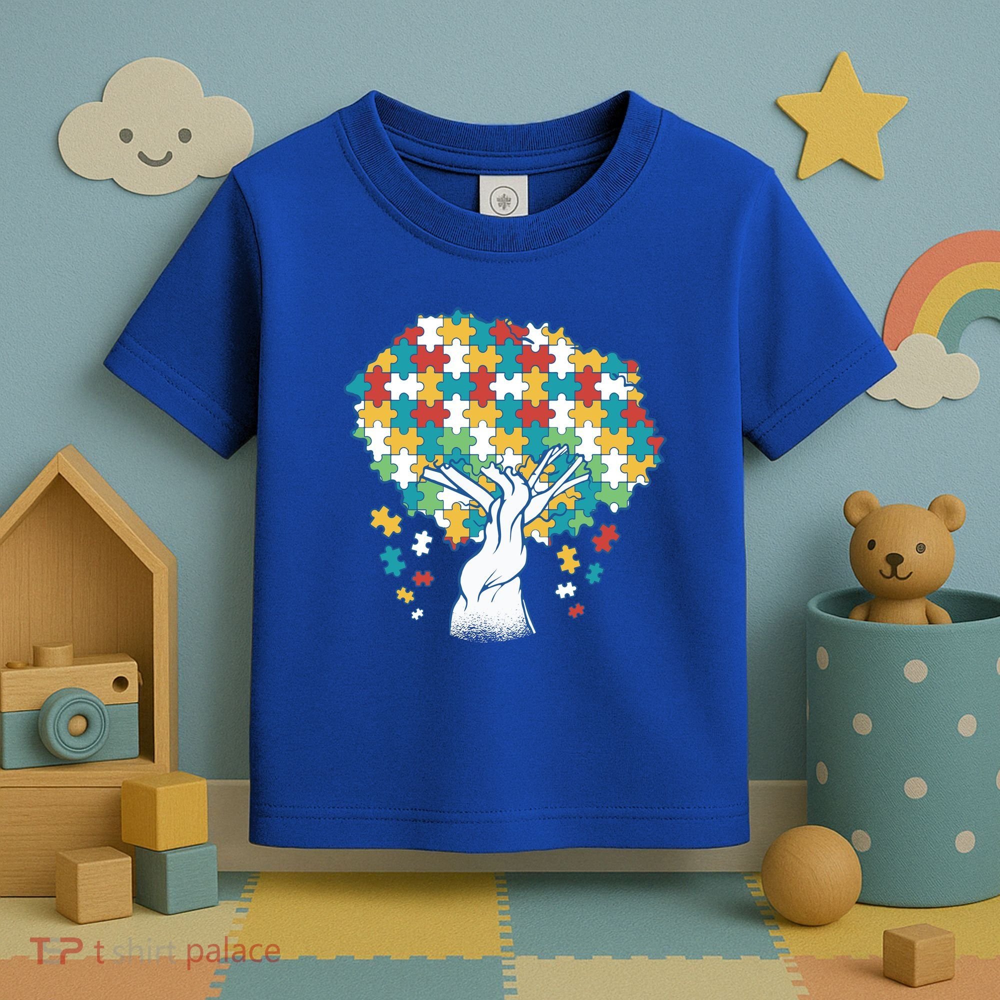 Autism Awareness Puzzle Tree Toddler T-Shirt