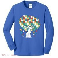 Autism Awareness Puzzle Tree Kids Long Sleeve Shirt thumb 0