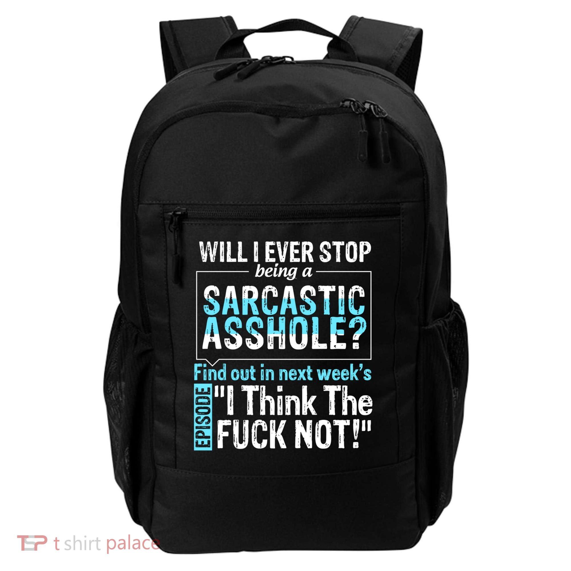 Asshole Assholes Potty Mouth Vulgar Profanity Fun Gag Gift Backpack