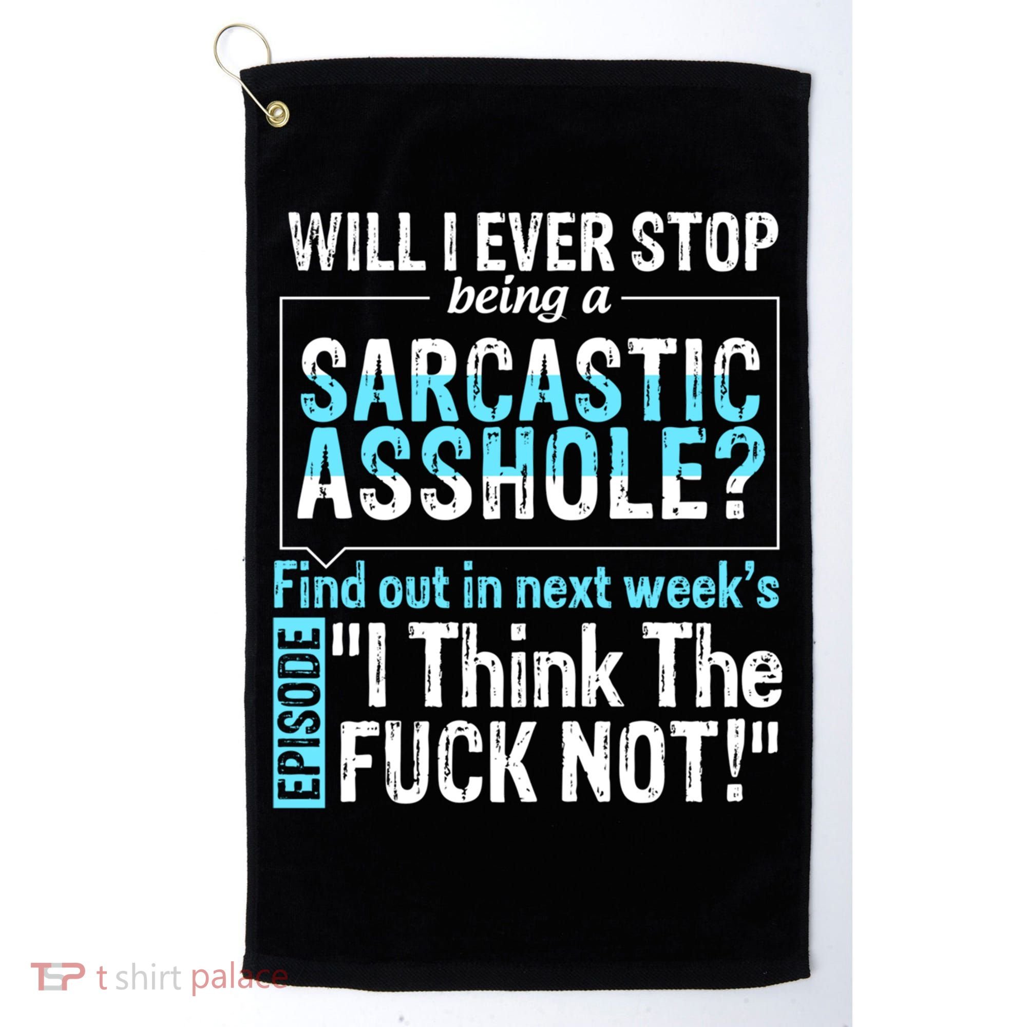 Asshole Assholes Potty Mouth Vulgar Profanity Fun Gag Gift Golf Towel