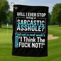 Asshole Assholes Potty Mouth Vulgar Profanity Fun Gag Gift Golf Towel thumb 1