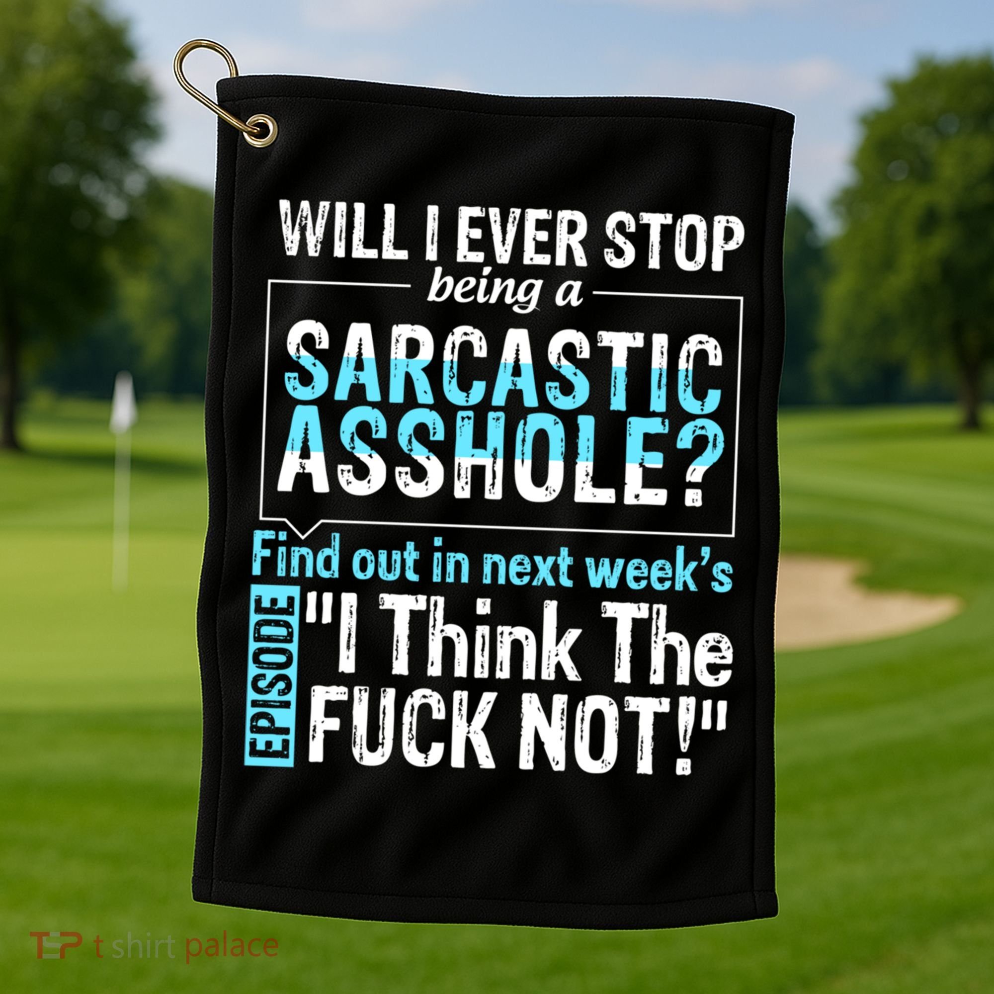 Asshole Assholes Potty Mouth Vulgar Profanity Fun Gag Gift Golf Towel
