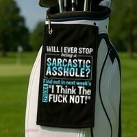 Asshole Assholes Potty Mouth Vulgar Profanity Fun Gag Gift Golf Towel thumb 2