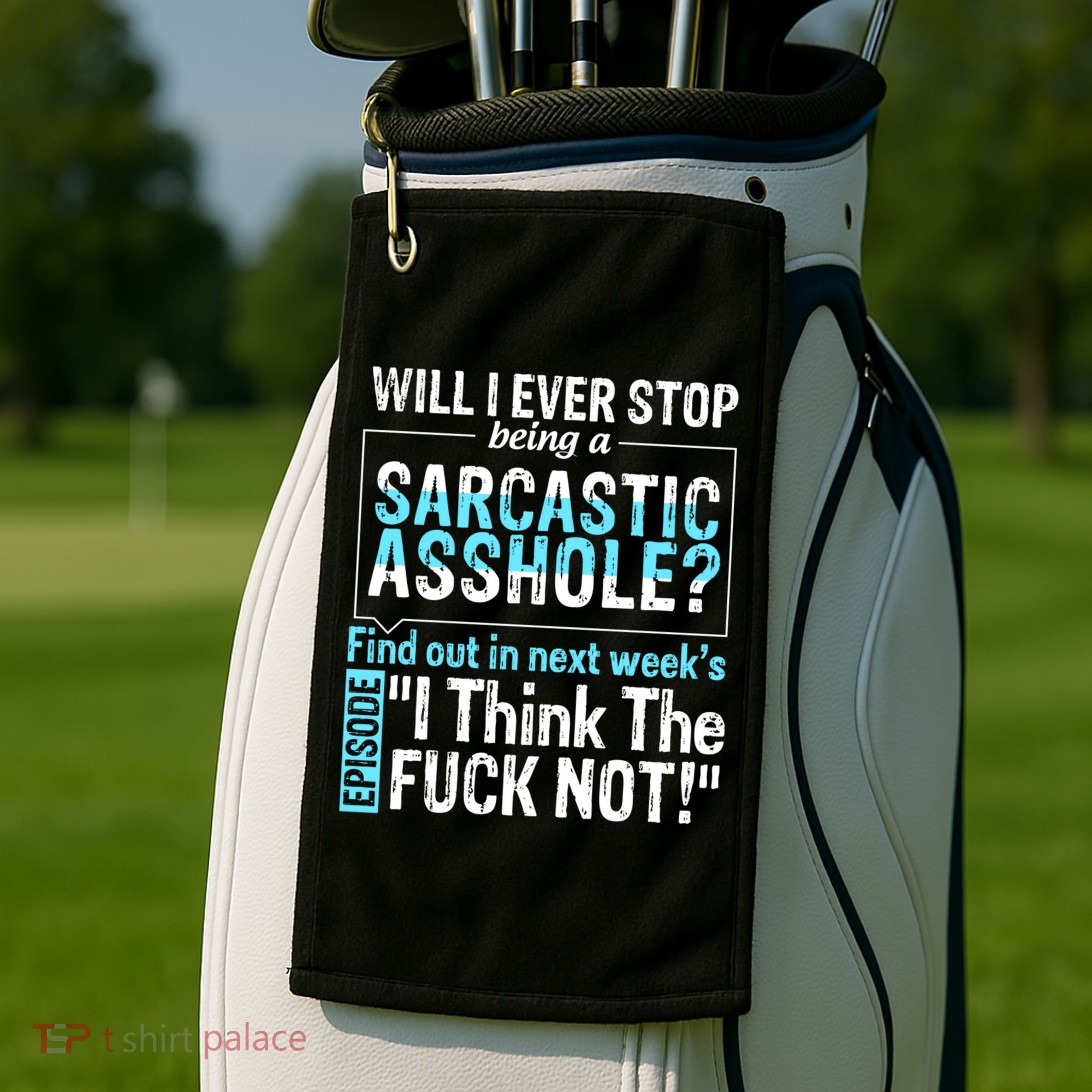 Asshole Assholes Potty Mouth Vulgar Profanity Fun Gag Gift Golf Towel