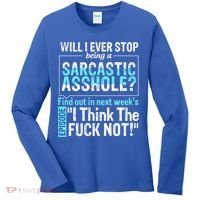 Asshole Assholes Potty Mouth Vulgar Profanity Fun Gag Gift Women's Long Sleeve Shirt thumb 0