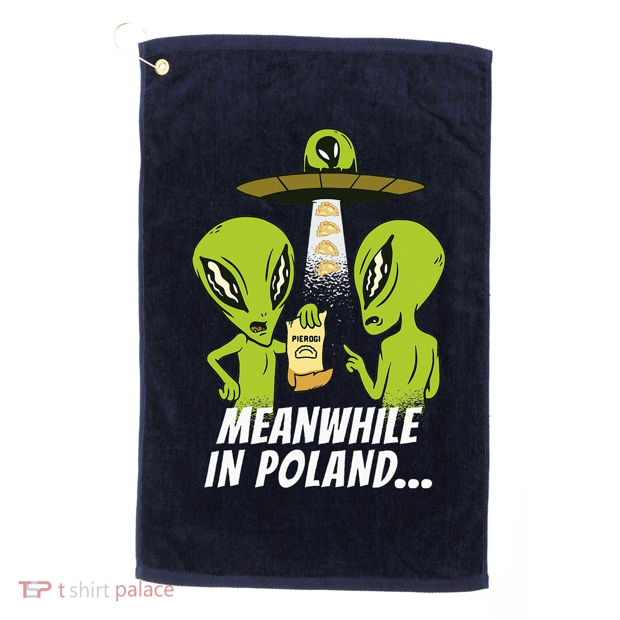 Alien Abduction Pierogi Polish Food Poland Polonia Golf Towel