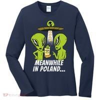 Alien Abduction Pierogi Polish Food Poland Polonia Women's Long Sleeve Shirt thumb 0