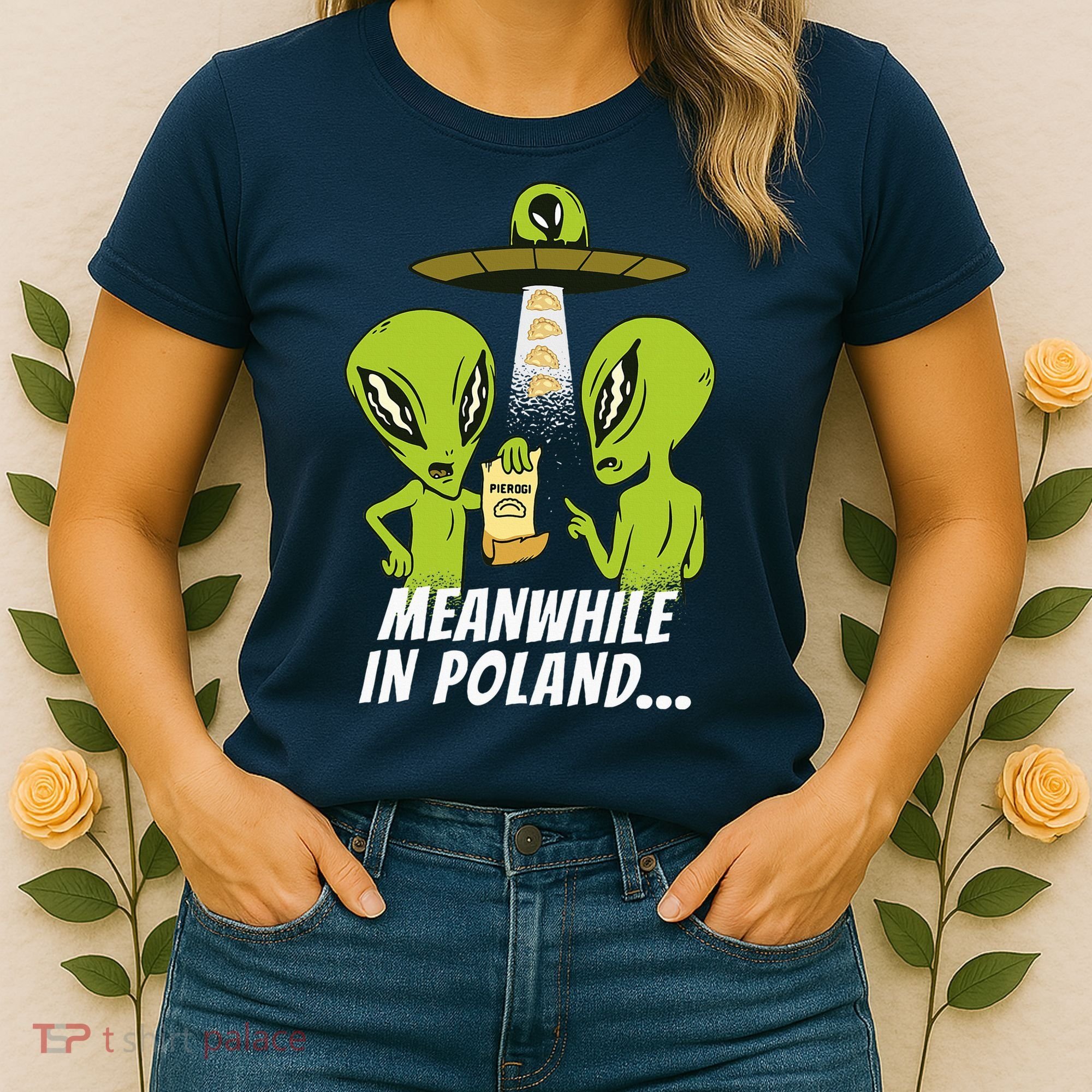 Alien Abduction Pierogi Polish Food Poland Polonia Women's T-Shirt
