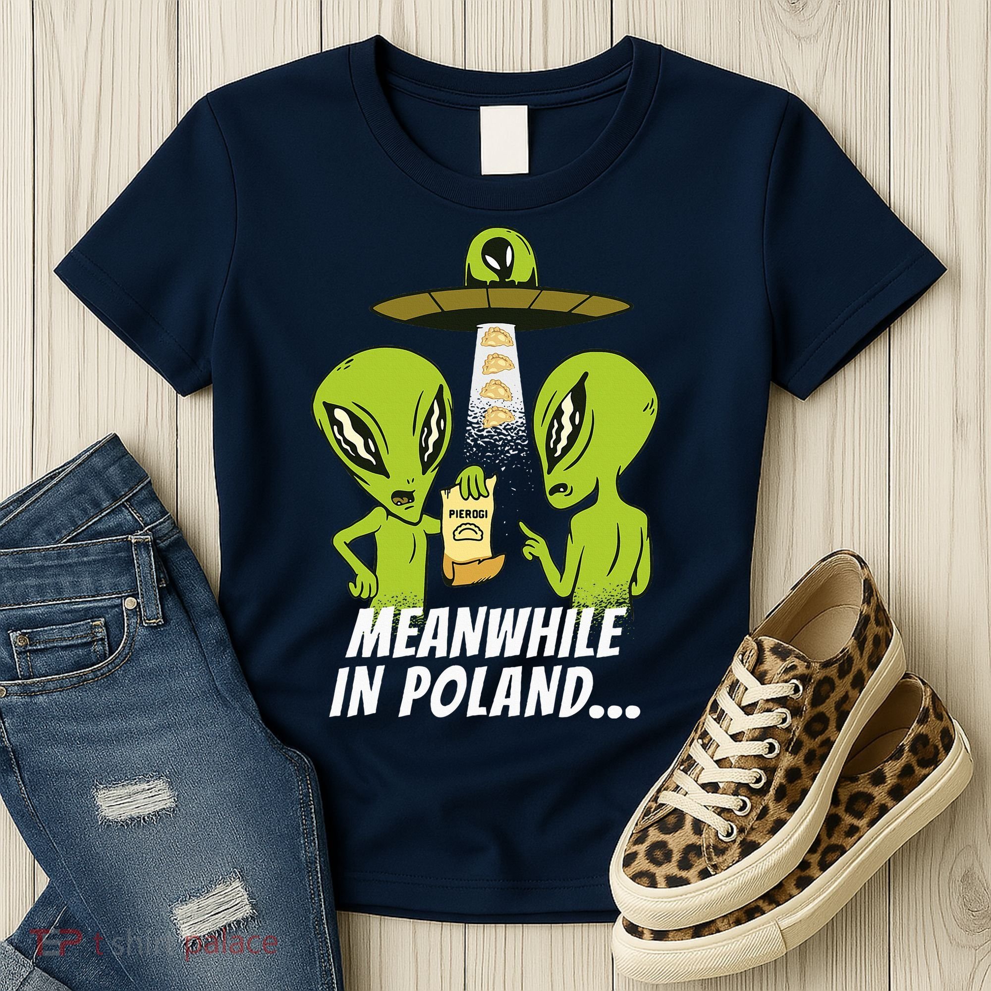 Alien Abduction Pierogi Polish Food Poland Polonia Women's T-Shirt