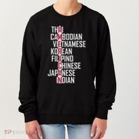 Asian American Pride Stop Asian Hate Distressed Women's Sweatshirt thumb 0