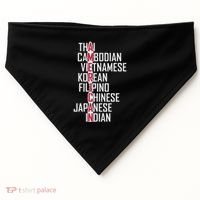 Asian American Pride Stop Asian Hate Distressed USA-Made Doggie Bandana thumb 0