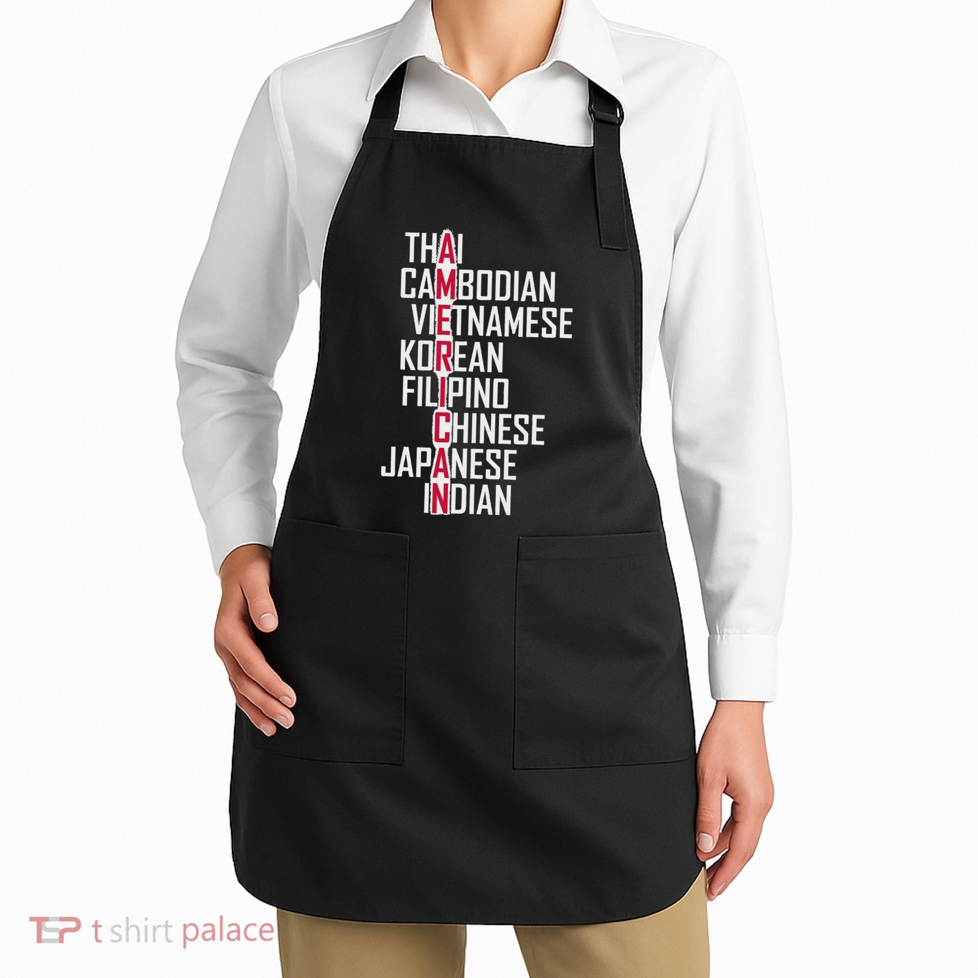 Asian American Pride Stop Asian Hate Distressed Apron