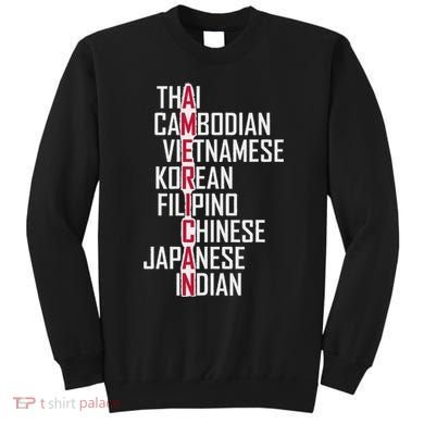 Asian American Pride Stop Asian Hate Distressed Sweatshirt