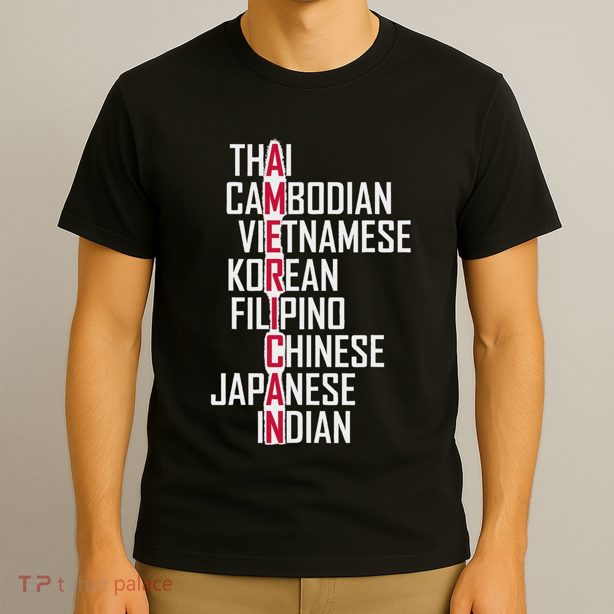 Asian American Pride Stop Asian Hate Distressed T-Shirt
