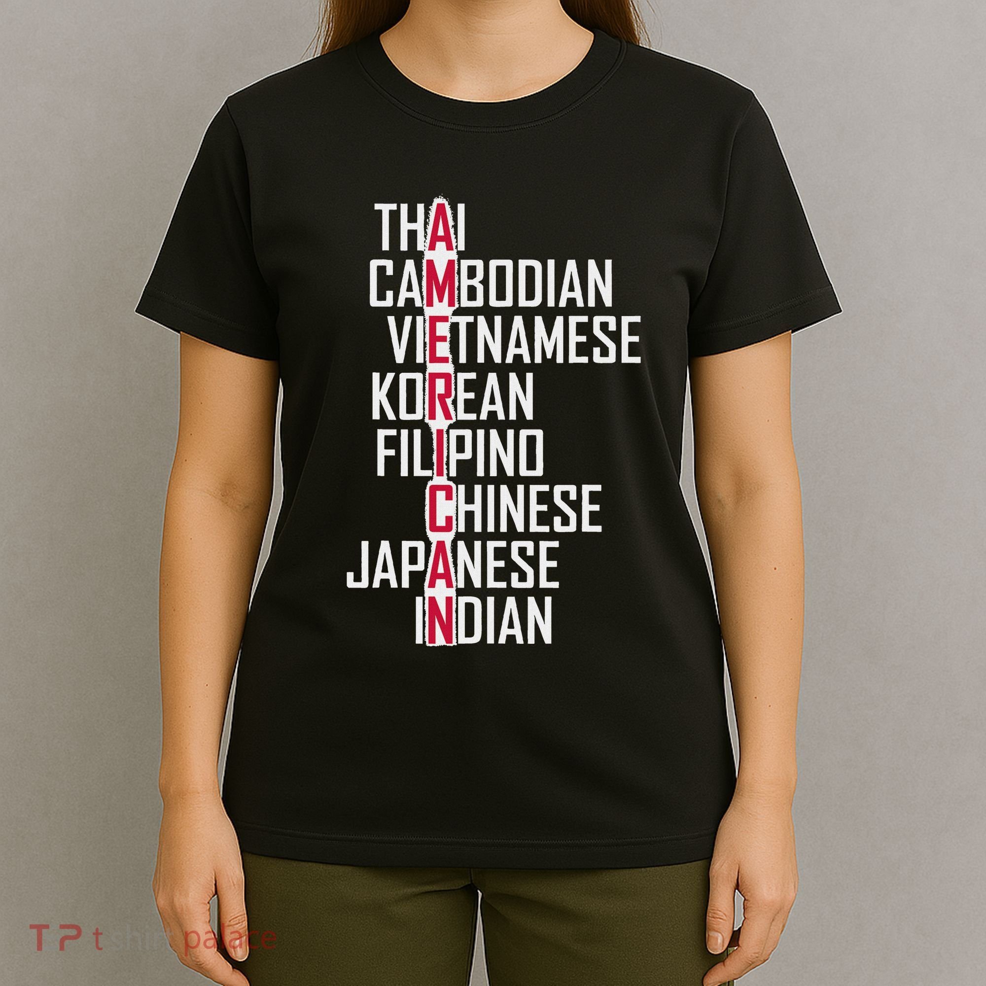 Asian American Pride Stop Asian Hate Distressed T-Shirt