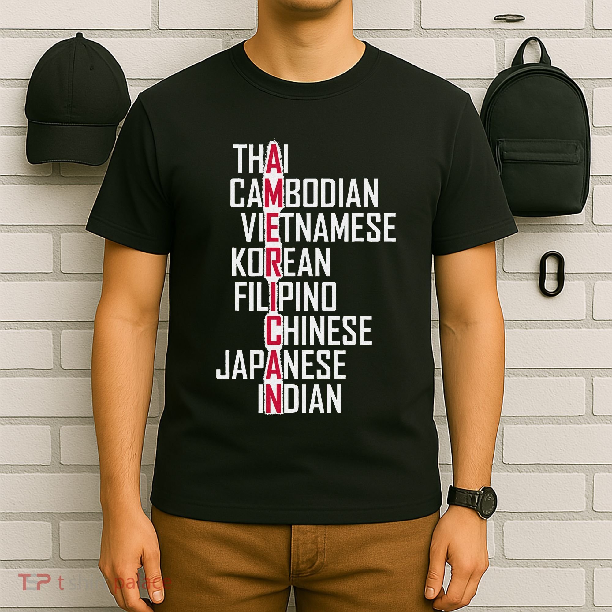 Asian American Pride Stop Asian Hate Distressed T-Shirt