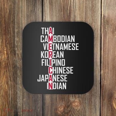 Asian American Pride Stop Asian Hate Distressed Coaster