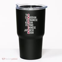 Asian American Pride Stop Asian Hate Distressed Tumbler thumb 0