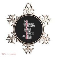 Asian American Pride Stop Asian Hate Distressed Ornament thumb 0