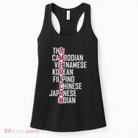 Asian American Pride Stop Asian Hate Distressed Women's Tank Top thumb 0