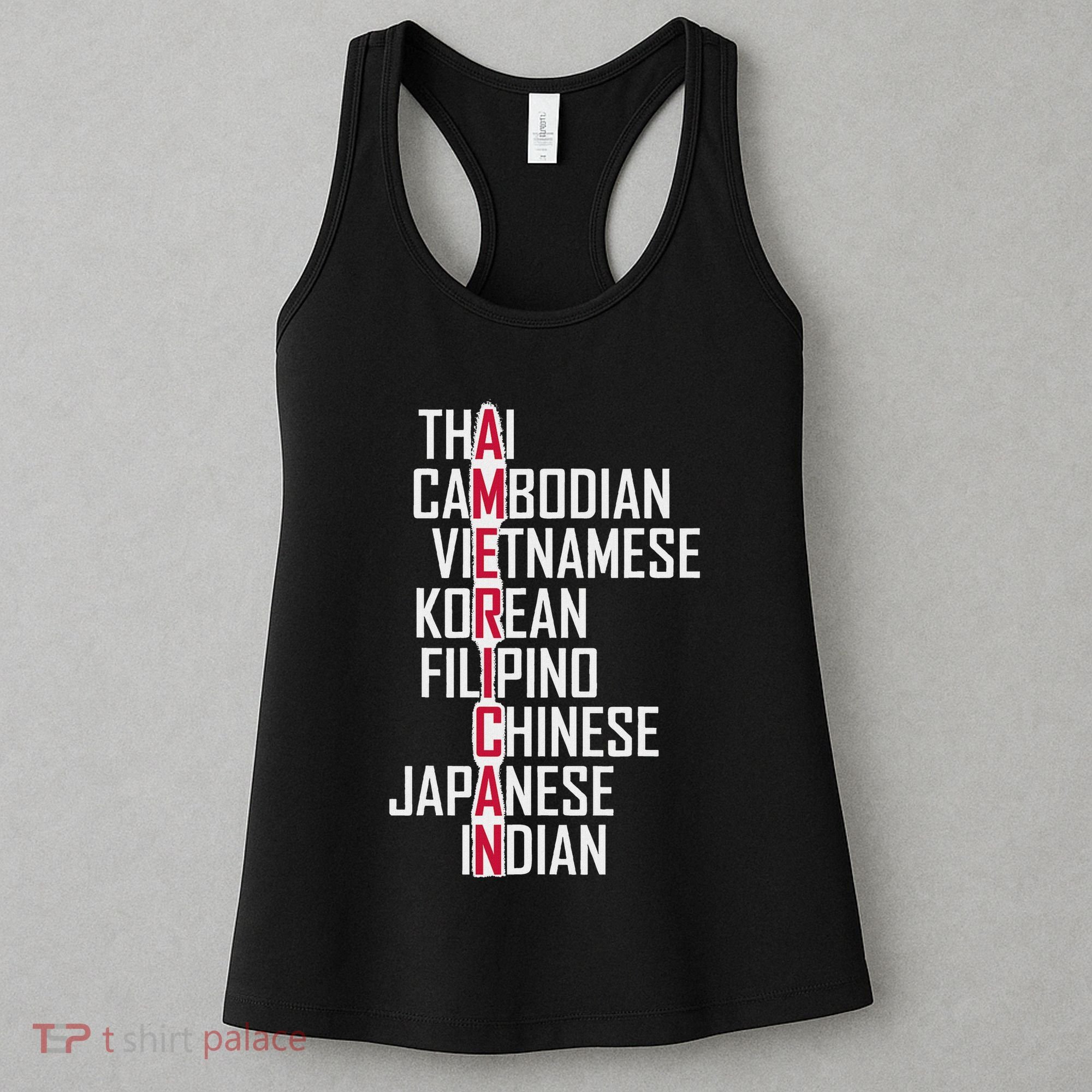 Asian American Pride Stop Asian Hate Distressed Women's Tank Top